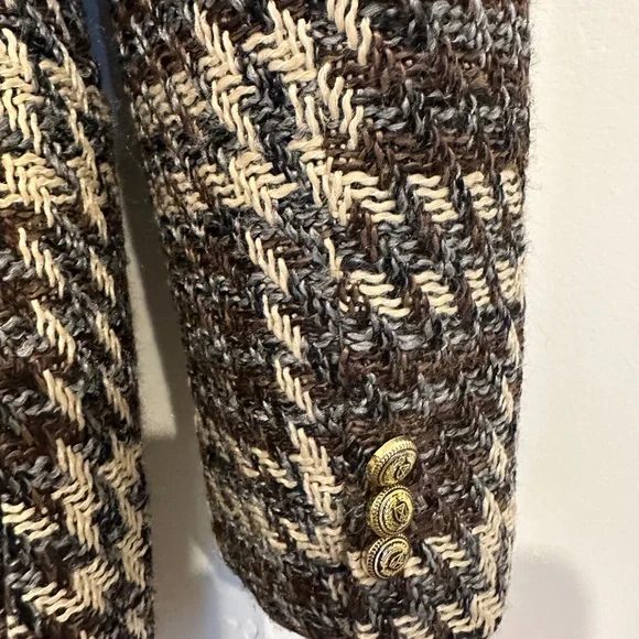 Zara Brown Plaid Coat - Picture 9 of 14